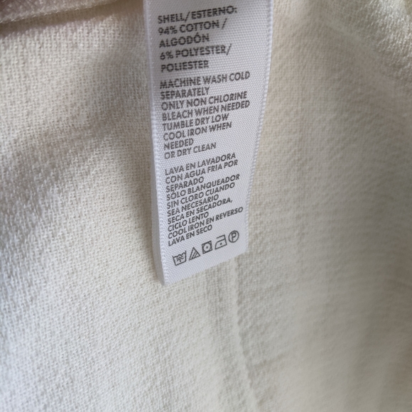 Rebecca Minkoff White V Neck Racerback Mini Dress, Full Zip Small - Picture 10 of 10